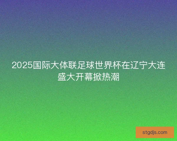 2025国际大体联足球世界杯在辽宁大连盛大开幕掀热潮